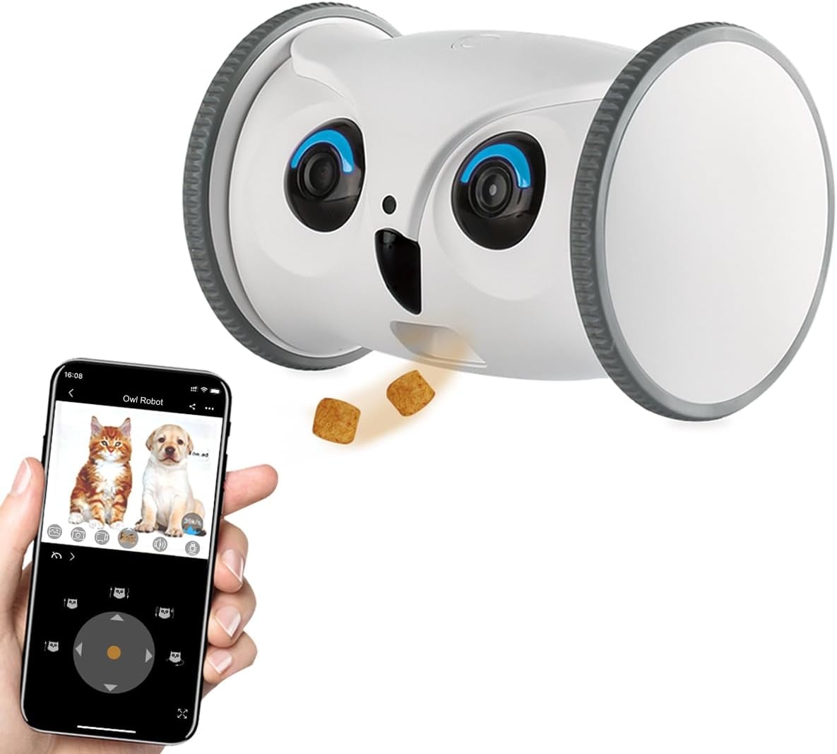  ربات پت | ربات نگهداری از پت دوربین دار برند skymee مدل Owl Robot 