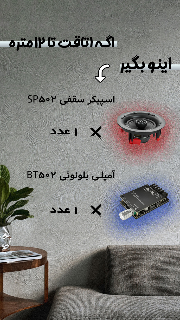 پکیج سیستم صوتی برای متراژ تا 12 متر